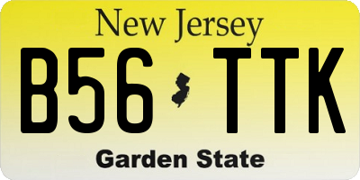 NJ license plate B56TTK