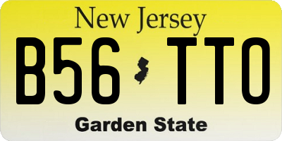 NJ license plate B56TTO