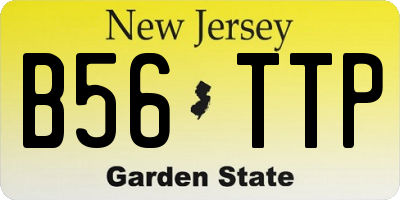 NJ license plate B56TTP