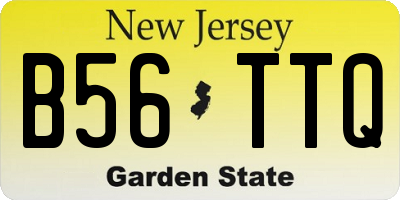 NJ license plate B56TTQ