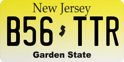 NJ license plate B56TTR