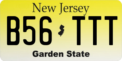 NJ license plate B56TTT