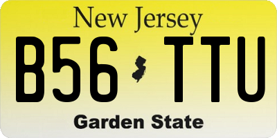 NJ license plate B56TTU