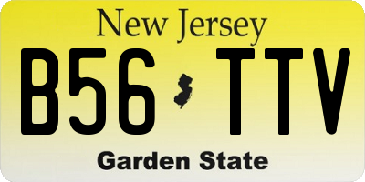 NJ license plate B56TTV