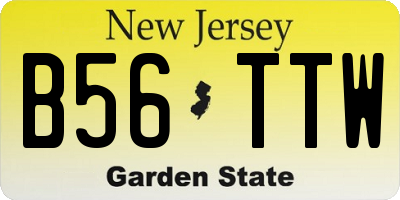 NJ license plate B56TTW
