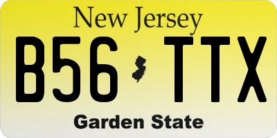 NJ license plate B56TTX