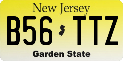NJ license plate B56TTZ