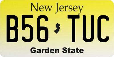 NJ license plate B56TUC