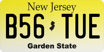 NJ license plate B56TUE
