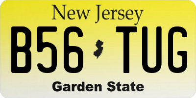NJ license plate B56TUG