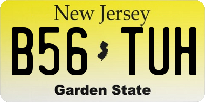 NJ license plate B56TUH
