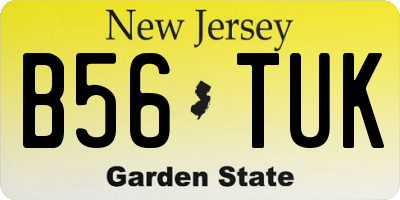 NJ license plate B56TUK