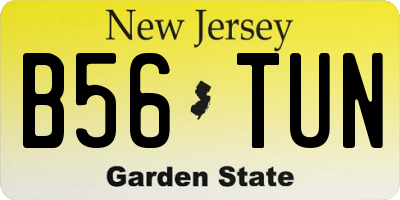 NJ license plate B56TUN