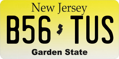 NJ license plate B56TUS