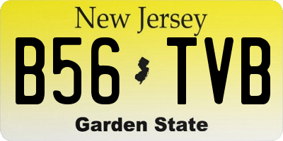 NJ license plate B56TVB