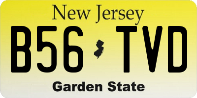 NJ license plate B56TVD