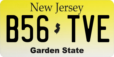 NJ license plate B56TVE