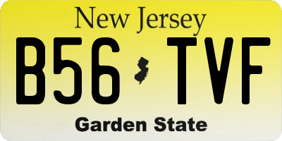 NJ license plate B56TVF