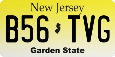 NJ license plate B56TVG