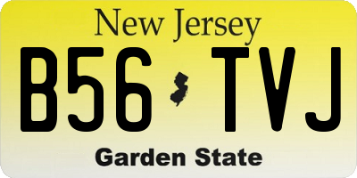 NJ license plate B56TVJ