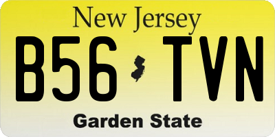 NJ license plate B56TVN