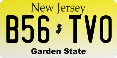 NJ license plate B56TVO