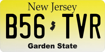 NJ license plate B56TVR