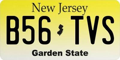 NJ license plate B56TVS