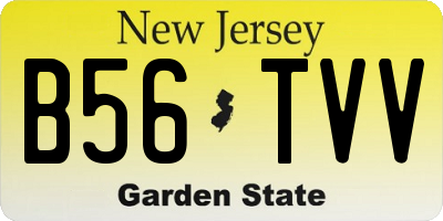 NJ license plate B56TVV
