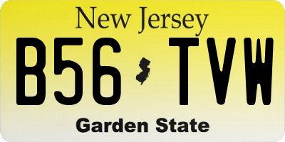 NJ license plate B56TVW