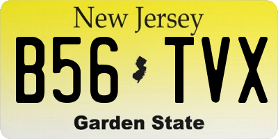 NJ license plate B56TVX