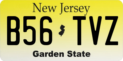 NJ license plate B56TVZ