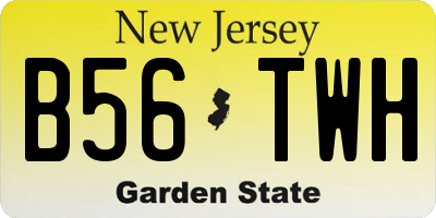 NJ license plate B56TWH