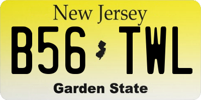 NJ license plate B56TWL