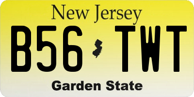 NJ license plate B56TWT