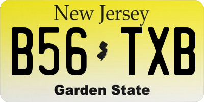 NJ license plate B56TXB