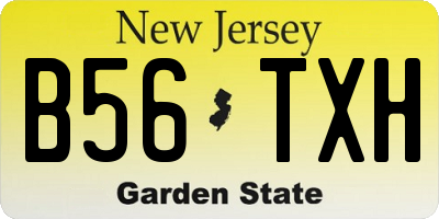 NJ license plate B56TXH