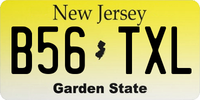 NJ license plate B56TXL