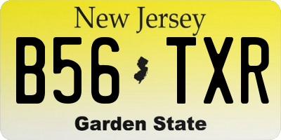 NJ license plate B56TXR