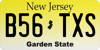 NJ license plate B56TXS