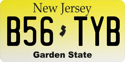 NJ license plate B56TYB