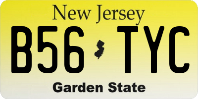 NJ license plate B56TYC