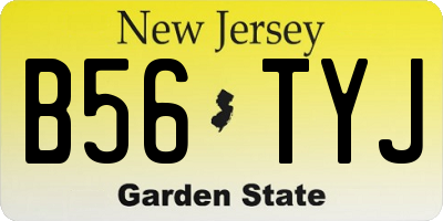 NJ license plate B56TYJ
