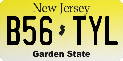 NJ license plate B56TYL