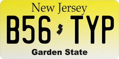 NJ license plate B56TYP