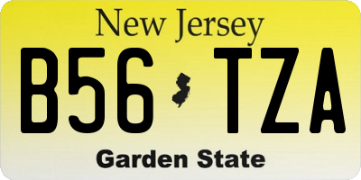 NJ license plate B56TZA
