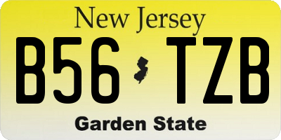 NJ license plate B56TZB