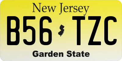 NJ license plate B56TZC