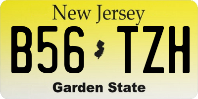 NJ license plate B56TZH
