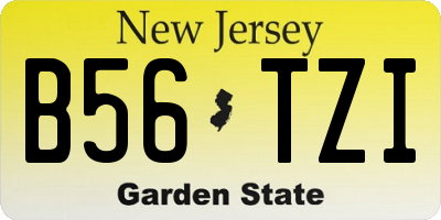 NJ license plate B56TZI